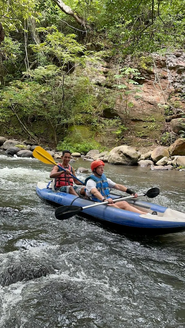 Private rafting group navigating canyon rapids, Colorado River
