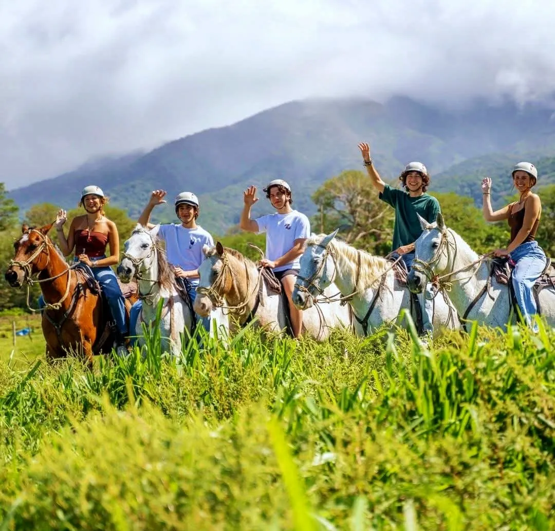 Hacienda Guachipelín horseback riding through the trails